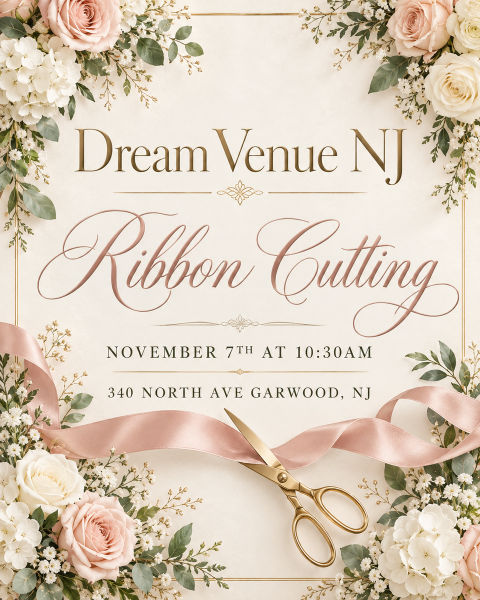 Dream Venue NJ Ribbon Cutting flyer